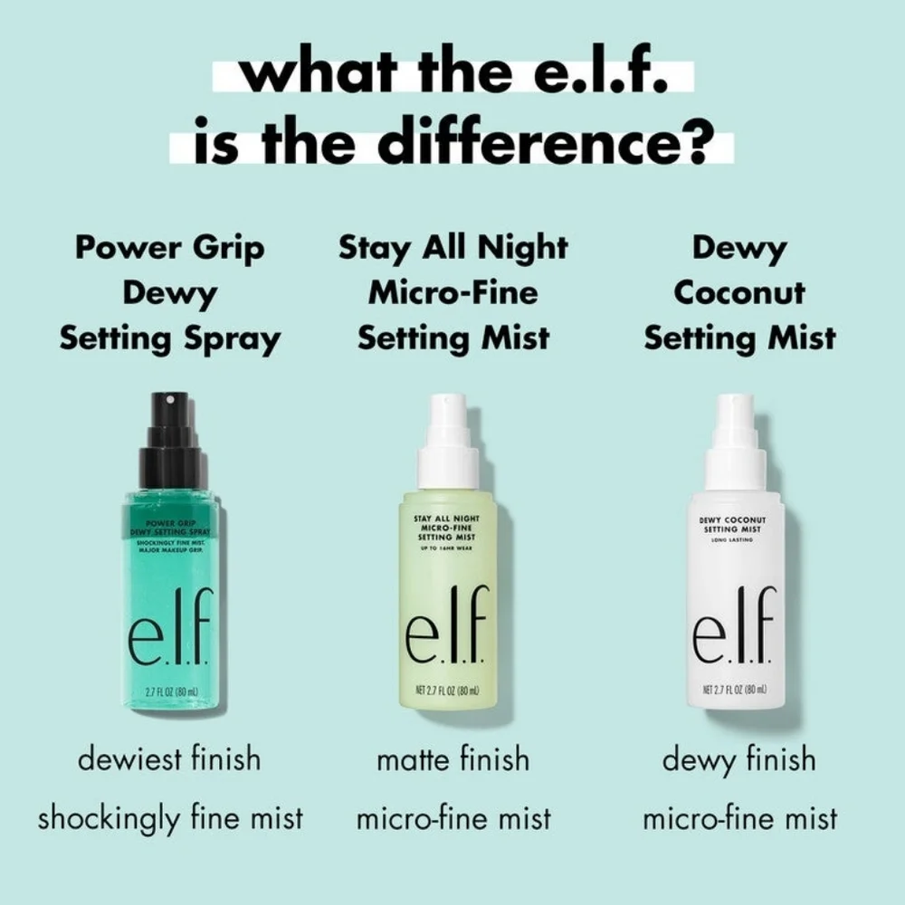 *3/15* NEW ELF Power Grip Dewy Setting Spray Bi-phase Super Fine Mist